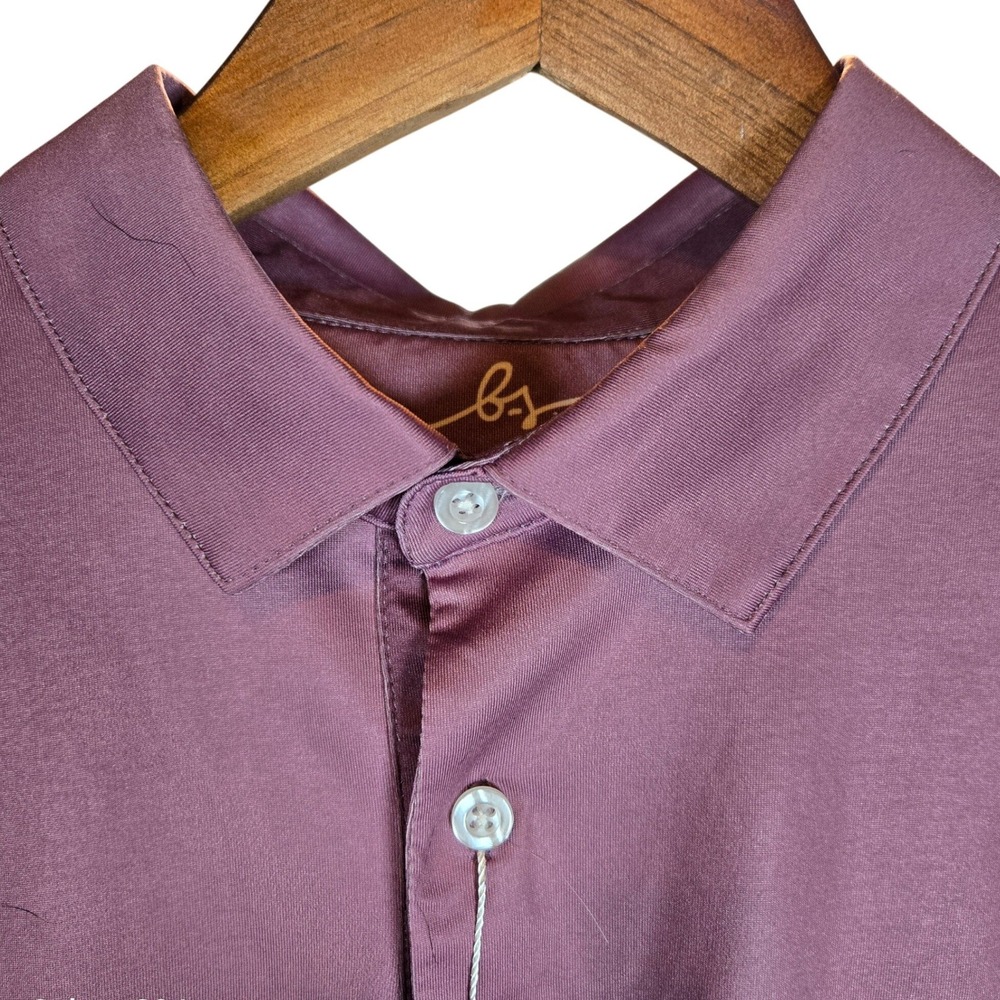 Boston Scott Golf Mens Modern Fit‎ Poly Spandex Blend Polo Shirt Size S